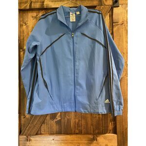 Adidas Womens Full Zip‎ Track Athletic Jacket Size L, EUC